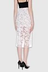 White cotton and polyamide skirt for women Ermanno Scervino - lace, cut. 70% cotton, 30% polyamide. zipper. Country of manufacture: Italy. Care: specialized cleaning - photo 4