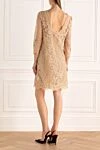 Beige dress for women Ermanno Scervino - lace. 74% cotton, 19% polyamide, 10% polyester. Country of manufacture: Italy. Care: specialized cleaning - photo 4