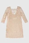 Beige dress for women Ermanno Scervino - lace. 74% cotton, 19% polyamide, 10% polyester. Country of manufacture: Italy. Care: specialized cleaning - photo 6