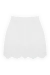 Ermanno Scervino White acetate and viscose skirt for women - pleated, lace. 51% acetate, 49% viscose. Country of manufacture: Italy. Care: specialized cleaning - photo 5