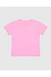 Women's cotton pink t-shirt with logo Ermanno Scervino - logo, free cut. 100% cotton. Country of manufacture: Italy. Care: specialized cleaning - photo 6