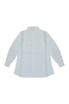 Panicale Women's loose-fitting sheer silk blouse white - free cut. silk. Fastener: tie. Country of manufacture: Italy. Care: specialized cleaning - photo 1