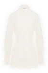 Women's loose-fitting sheer silk blouse white Panicale - free cut. silk. Fastener: tie. Country of manufacture: Italy. Care: specialized cleaning - photo 6