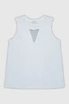 Panicale White womens T-shirt with a stitched V-neckline - sleeveless, V-neck. 94% viscose, 6% elastane. Country of manufacture: Italy. Care: specialized cleaning - photo 1