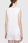 White womens T-shirt with a stitched V-neckline Panicale - sleeveless, V-neck. 94% viscose, 6% elastane. Country of manufacture: Italy. Care: specialized cleaning - photo 4