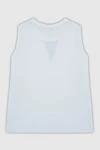 White womens T-shirt with a stitched V-neckline Panicale - sleeveless, V-neck. 94% viscose, 6% elastane. Country of manufacture: Italy. Care: specialized cleaning - photo 6