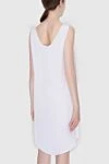 White acrylic and silk dress for women Panicale - sleeveless. 65% acrylic, 35% silk. Country of manufacture: Italy. Care: specialized cleaning - photo 4