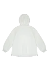 White polyester jacket for women Panicale - hood. 100% polyester. zipper, drawstring. two side pockets. Country of manufacture: Italy. Care: specialized cleaning - photo 6