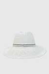 Panicale Openwork hat for women white - 100% paper yarn. Buckle: Adjustable belt. Country of manufacture: Italy. Care: specialized cleaning - photo 3