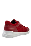 Кросівки з нубуку та шкіри червоні чоловічі Stefano Ricci - контрастна підошва,. натуральна шкіра, нубук.. шнурівка. Країна виробник: Італія. Догляд: спеціалізоване чищення - фото 4