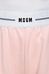 MSGM Шорты из хлопка розовые женские - контрастный пояс с логотипом. 100% хлопок. эластичный пояс. Страна производитель: Италия. Уход: специализированная чистка - фото 5