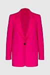 MSGM Women's single-breasted jacket in bright neon pink made of suiting wool (markdown) - 96% wool, 4% elastane. button. two side pockets. Country of manufacture: Italy. Care: specialized cleaning - photo 1