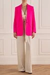Women's single-breasted jacket in bright neon pink made of suiting wool (markdown) MSGM - 96% wool, 4% elastane. button. two side pockets. Country of manufacture: Italy. Care: specialized cleaning - photo 2