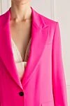 MSGM Women's single-breasted jacket in bright neon pink made of suiting wool (markdown) - 96% wool, 4% elastane. button. two side pockets. Country of manufacture: Italy. Care: specialized cleaning - photo 5