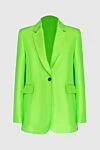 MSGM Viscose jacket green for women - 100% viscose. Closure: button. two side pockets. Country of manufacture: Italy. Care: specialized cleaning - photo 1