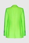 MSGM Viscose jacket green for women - 100% viscose. Closure: button. two side pockets. Country of manufacture: Italy. Care: specialized cleaning - photo 7