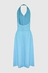 Loro Piana Blue linen dress for women - sleeveless, open back. 100% linen. Country of manufacture: Italy. Care: specialized cleaning - photo 7