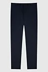 Loro Piana Men's blue cotton and elastane trousers - 97% cotton, 3% elastane. Closure: button, zipper. two side pockets, two back pockets. Country of manufacture: Italy. Care: specialized cleaning - photo 1