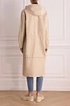 Beige polyamide and silk raincoat for women. Loro Piana - hood. 65% polyamide, 35% silk. buttons. two side pockets, two chest pockets. Country of manufacture: Italy. Care: specialized cleaning - photo 4