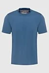 Brunello Cucinelli Blue cotton T-shirt for men - 100% cotton. Country of manufacture: Italy. Care: specialized cleaning - photo 1
