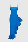 Giuseppe Di Morabito Blue cotton dress for women - asymmetric skirt, frills. 97% cotton, 3% elastane. Country of manufacture: Italy. Care: specialized cleaning - photo 7