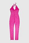 Jumpsuit made of polyamide and elastane pink for women Giuseppe Di Morabito - small check pattern. 80% polyamide, 20% elastane. Closure: tie, zipper. Country of manufacture: Italy. Care: specialized cleaning - photo 6