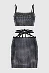 Giuseppe Di Morabito Costume with a skirt made of polyamide and elastane black for women - small check. 80% polyamide, 20% elastane. Country of manufacture: Italy. Care: specialized cleaning - photo 1