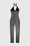 Jumpsuit made of polyamide and elastane black for women Giuseppe Di Morabito - small check pattern. 80% polyamide, 20% elastane. Closure: tie, zipper. Country of manufacture: Italy. Care: specialized cleaning - photo 6