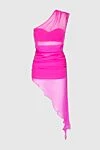 Giuseppe Di Morabito Pink silk dress for women - asymmetry, translucent inserts. 100% silk. Country of manufacture: Italy. Care: specialized cleaning - photo 1