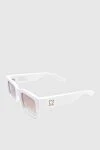 Giuseppe Di Morabito White acetate glasses for women - logo on the bracket. 100% acetate. Country of manufacture: Italy. Care: specialized cleaning - photo 3