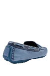 Moccasins for men made of nubuck and alligator skin blue Cesare di Napoli - Decorative lacing. 50% nubuck, 50% alligator. Interior: Leather. Insole: Leather. Outsole: Other materials. Country of manufacture: Italy. Care: specialized cleaning - photo 4