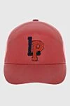 Loro Piana Cap made of cotton and polyamide red for men - Contrasting logo embroidery. 64% cotton, 36% polyamide. Country of manufacture: Italy. Care: specialized cleaning - photo 1