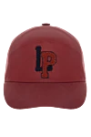 Loro Piana Red cotton and polyamide cap for men - Contrasting logo embroidery. 64% cotton, 36% polyamide. Country of manufacture: Italy. Care: specialized cleaning - photo 1