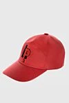 Loro Piana Cap made of cotton and polyamide red for men - Contrasting logo embroidery. 64% cotton, 36% polyamide. Country of manufacture: Italy. Care: specialized cleaning - photo 3