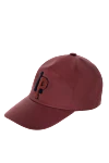 Loro Piana Red cotton and polyamide cap for men - Contrasting logo embroidery. 64% cotton, 36% polyamide. Country of manufacture: Italy. Care: specialized cleaning - photo 3