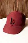 Loro Piana Cap made of cotton and polyamide red for men - Contrasting logo embroidery. 64% cotton, 36% polyamide. Country of manufacture: Italy. Care: specialized cleaning - photo 5