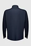 Blue cotton shirt for men Alessandro Gherardi - 98% cotton, 2% elastane. Closure: buttons. Country of manufacture: Italy. Care: specialized cleaning - photo 6
