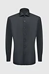 Alessandro Gherardi Men's black shirt - 76% cotton, 21% polyamide, 3% elastane. Closure: buttons. Country of manufacture: Italy. Care: specialized cleaning - photo 1