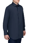 Alessandro Gherardi Men's black shirt - 76% cotton, 21% polyamide, 3% elastane. Closure: buttons. Country of manufacture: Italy. Care: specialized cleaning - photo 3