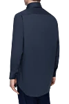 Men's black shirt Alessandro Gherardi - 76% cotton, 21% polyamide, 3% elastane. Closure: buttons. Country of manufacture: Italy. Care: specialized cleaning - photo 4