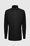 Alessandro Gherardi Black shirt for men - 76% cotton, 21% polyamide, 3% elastane. Closure: buttons. Country of manufacture: Italy. Care: specialized cleaning - photo 1