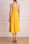 Yellow dress for women Zimmermann - Fastener: hooks. open shoulders, bow. 76% cotton, 17% polyamide, 7% elastane. Country of manufacture: Italy. Care: specialized cleaning - photo 4