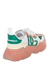 Women's sneakers with contrasting pink and white inserts Dolce & Gabbana - contrasting inserts, perforation, logo. leather, textile. lacing. Country of manufacture: Italy. Care: specialized cleaning - photo 4