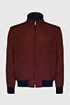 Enrico Mandelli Burgundy cashmere and polyamide jacket. men's - 96% cashmere, 4% polyamide. Closure: Zipper. Two side pockets. Lining: 100% suede. Country of manufacture: Italy. Care: specialized cleaning - photo 1