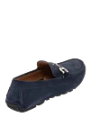 Blue suede men's moccasins Cesare di Napoli - Metal Buckle. 100% suede. Interior: Leather. Insole: Leather. Outsole: Other materials. Country of manufacture: Italy. Care: specialized cleaning - photo 4