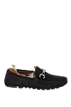 Cesare di Napoli Men's suede moccasins in black - Metal Buckle. 100% suede. Interior: Leather. Insole: Leather. Outsole: Other materials. Country of manufacture: Italy. Care: specialized cleaning - photo 1