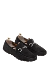 Cesare di Napoli Men's suede moccasins in black - Metal Buckle. 100% suede. Interior: Leather. Insole: Leather. Outsole: Other materials. Country of manufacture: Italy. Care: specialized cleaning - photo 3