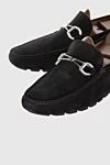 Cesare di Napoli Black suede men's moccasins - Metal Buckle. 100% suede. Interior: Leather. Insole: Leather. Outsole: Other materials. Country of manufacture: Italy. Care: specialized cleaning - photo 5