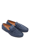 Cesare di Napoli Moccasins for men made of nubuck blue - Leather buckle. 100% nubuck. Interior: Leather. Insole: Leather. Outsole: Other materials. Country of manufacture: Italy. Care: specialized cleaning - photo 3