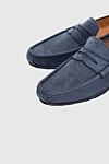 Cesare di Napoli Moccasins for men made of nubuck blue - Leather buckle. 100% nubuck. Interior: Leather. Insole: Leather. Outsole: Other materials. Country of manufacture: Italy. Care: specialized cleaning - photo 5